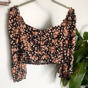 Printed Draped Top